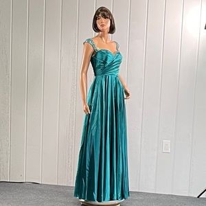 *Camille La Vie Women’s Teal Prom Evening Dress Gown Sz 0